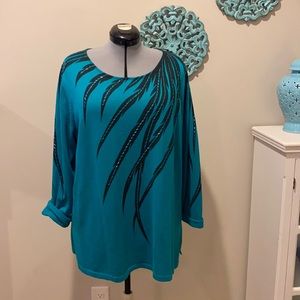 Women’s long sleeve shirt Bob Mackie 1X